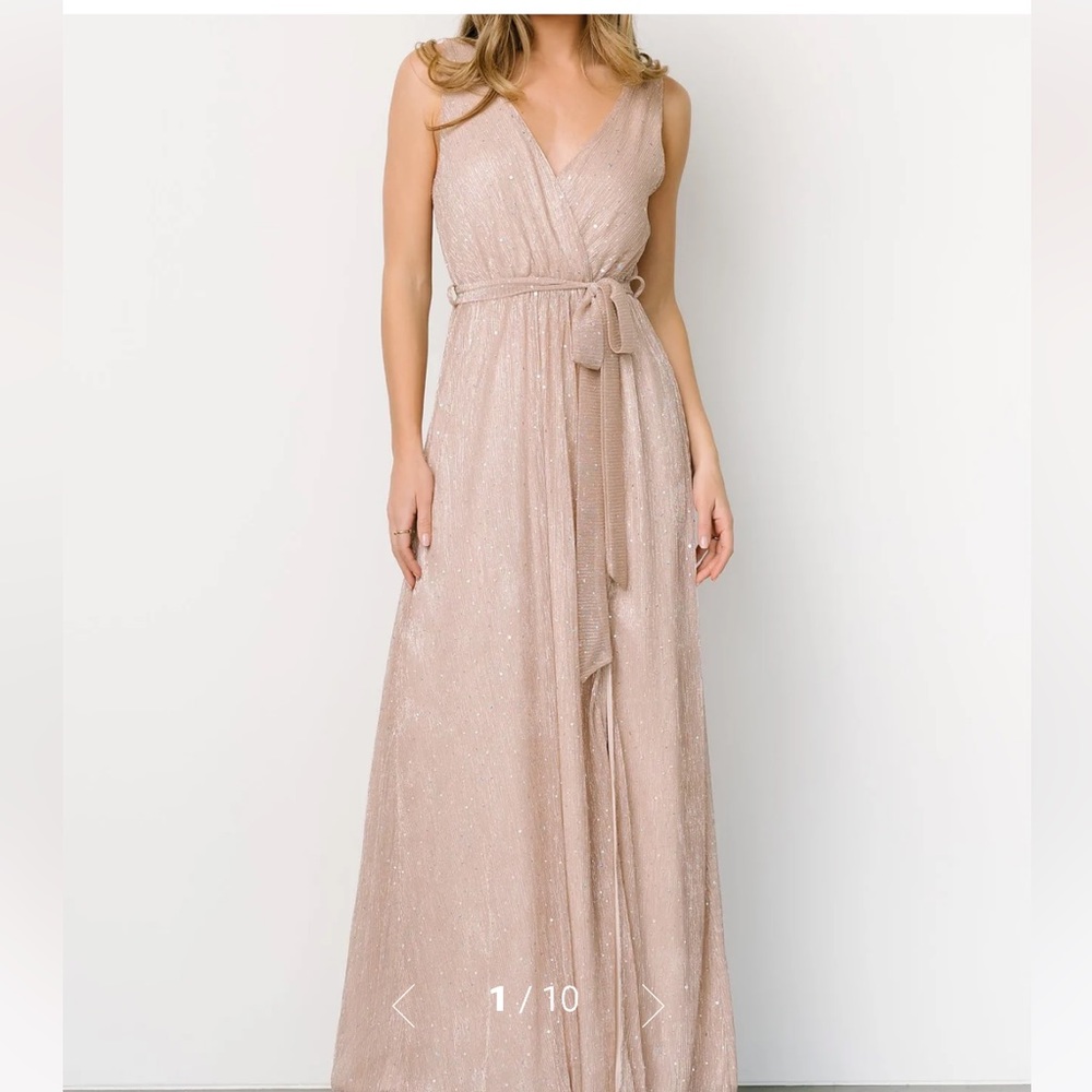 Baltic Born Helen Sparkle Tank Dress | Champagne